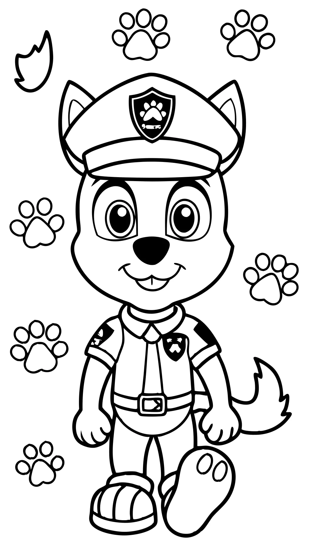 Páginas para colorear de Chase Paw Patrol